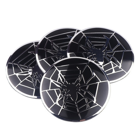 Set 4 buc. ornament central janta, model "Spider", diametru 5cm