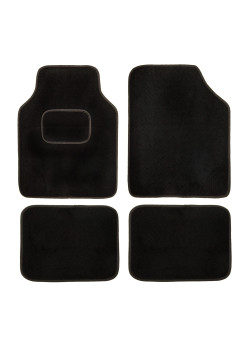 Set de covorase universale din mocheta culoare neagra, 4CARS