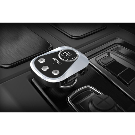 Modulator FM Bluetooth, USB 2.4A, AUX IN cu aplicatie pentru localizare vehicul