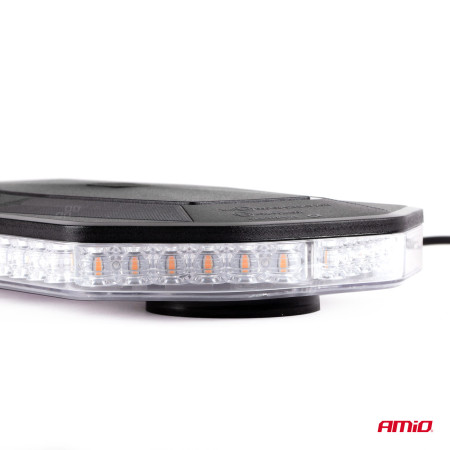 Rampa luminoasa girofar, culoare Orange, alimentare 12/24V, 48 LED-uri, protectie IP56, montaj cu magnet