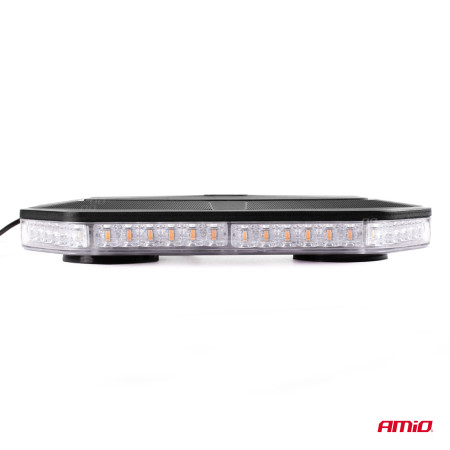 Rampa luminoasa girofar, culoare Orange, alimentare 12/24V, 48 LED-uri, protectie IP56, montaj cu magnet