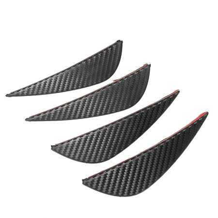 Set 4 buc. aripioare ornamentale bara tuning, culoare carbon