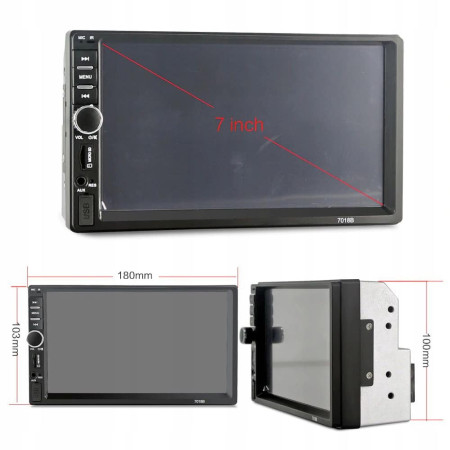 Player Video Auto TouchScreen de 7 inch, Auto 2DIN, cu Camera Marsarier Inclusa, 4 x 50W, WDS-30 cu Bluetooth, Handsfree, Radio, MP3, WMA, MP4, AUX, Card, Telecomanda