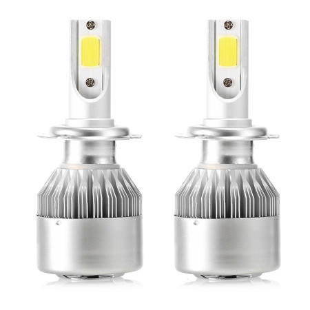 Set 2 becuri LED Auto, model C6, soclu H7, 6000K, 36W, 3500Lm​, plug & play