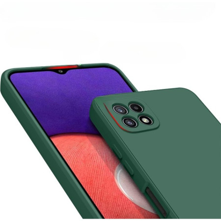 Husa protectie Flippy pentru Samsung A22 5G Liquid Silicone Verde