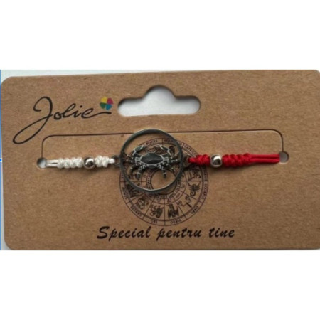 Martisor bratara zodiac, Jolie, 5x9 cm, Rac