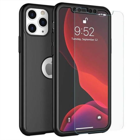 Husa Huawei Y9 2019 Full Cover 360 Negru + Folie de protectie