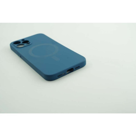 Husa protectie Flippy compatibila cu Apple iPhone 12 Mag Safe Silicone Albastru