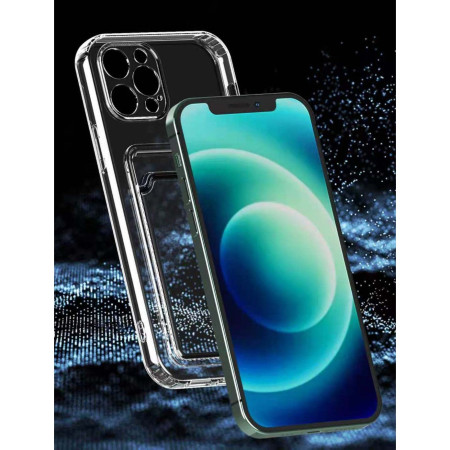 Husa protectie Flippy cu suport card compatibila cu Samsung Galaxy A52 Transparent