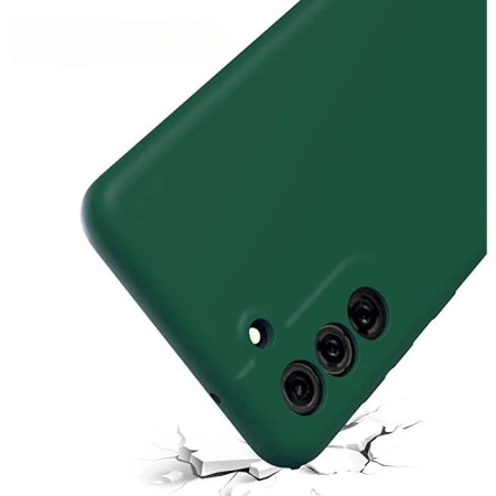 Husa protectie Flippy compatibila cu Samsung S21 5G Liquid Silicone Case Verde