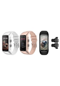 Ceas Smartwatch 2 in 1, cu Casti Bluetooth, N8 TWS, Plug in lateral, afisaj 1.47 inch , rezolutie 172*320, Negru