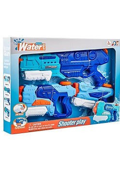 Set 3x Pistol cu Apa pentru Copii, Flippy, 6ani+, Albastru, 1x 1500 ML +  1x 500 ML +  1x 300 ML