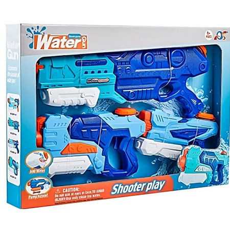 Set 3x Pistol cu Apa pentru Copii, Flippy, 6ani+, Albastru, 1x 1500 ML +  1x 500 ML +  1x 300 ML