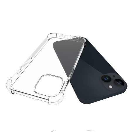 Husa protectie pentru Apple iPhone 15 Flippy, TPU, Antisoc, Protectie colturi, Rezistenta la impact, 1.5 mm, Transparenta