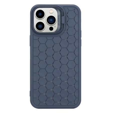 Husa de Protectie TPU, Flippy, pentru Apple iPhone 15 Pro Max, 3D Cube, cu Inel, Protectie Camera, Antisoc, Antizgariere, Antialunecare, Acoperire Completa, Albastru