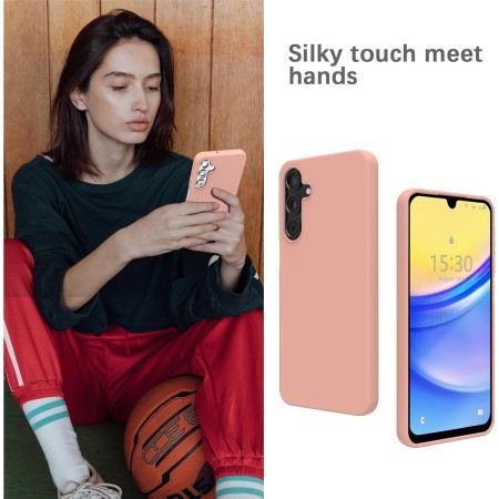 Husa de Protectie Matte TPU, Flippy, pentru Samsung Galaxy A15, Protectie Camera, Antisoc, Antizgariere, Antialunecare, Acoperire Completa, Roz