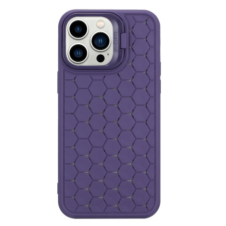 Husa de Protectie TPU, Flippy, pentru Apple iPhone 15 Pro, 3D Cube, cu Inel, Protectie Camera, Antisoc, Antizgariere, Antialunecare, Acoperire Completa, Mov