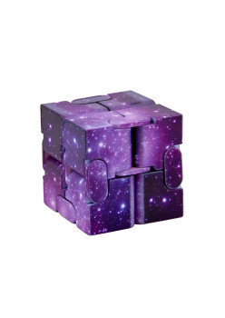 Jucarie Interactiva Antistres cu Miscari Infinite, Cub Magic, 3 ani, 4x4x4cm, Violet