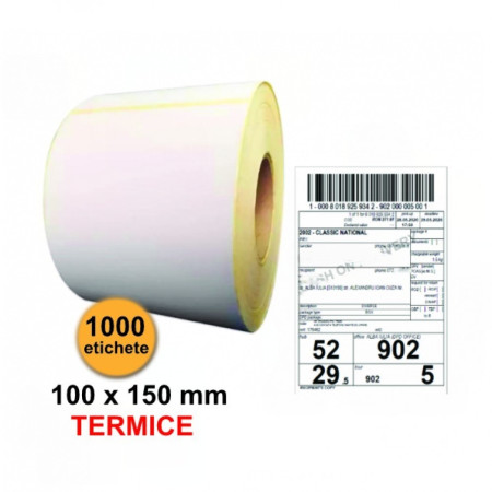 Rola etichete termice pentru awb Flippy 100x150mm, 1000 et./rola