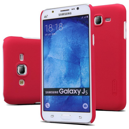 Husa Samsung Galaxy J5 2015 Nillkin Frosted Shield Rosu + Folie de protectie