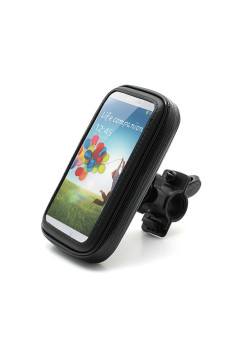 Suport husa telefon mobil Flippy pentru bicicleta si motocicleta, rezistent apa si socuri, touchscreen, 360 rotativ, negru, 4.8 - 5.4 inch