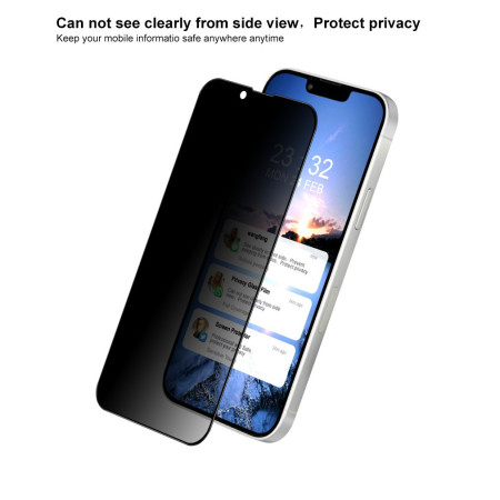 Folie Sticla securizata compatibila cu Flippy® Apple iPhone Apple iPhone 13 Mini Full Glue Privacy Negru