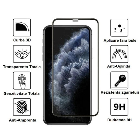 Folie Sticla securizata Flippy® compatibila cu Samsung S20 FE Full Glue Negru