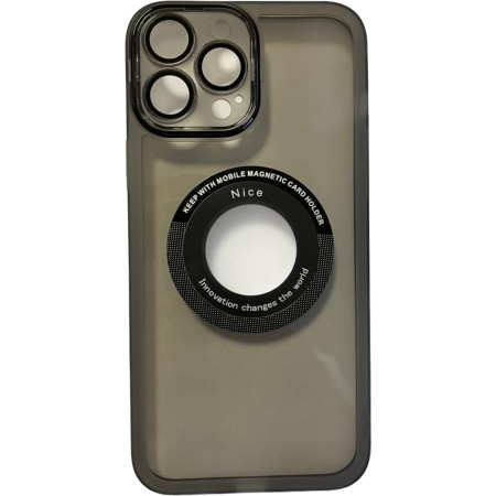 Husa protectie Flippy pentru Apple iPhone 14 Pro decupaj logo, magnetica, Protectie Camera, Negru