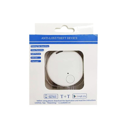 Dispozitiv Bluetooth Impotriva Pierderii, Flippy, Alb, Cutie, Baterie si Manual de Utilizare Incluse