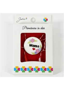 Martisor Brosa Mica in Cutie, Dimensiune Brosa 2.5-3 cm, Material Metal, Model Cerc Mama