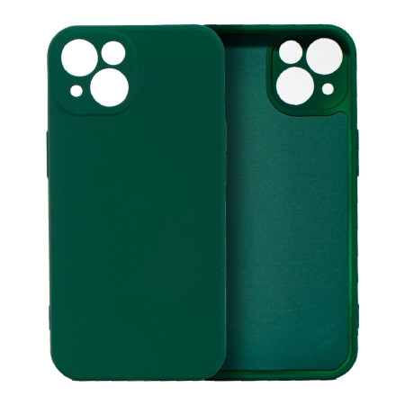 Husa pentru Samsung Galaxy S22 Ultra, Flippy, Liquid Silicone, cu Microfibra pe interior, Protectie Antisoc, Verde inchis