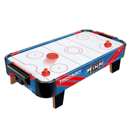 Masa Air Hockey Graffiti cu Picioare Scurte, Flippy, PVC, 2 Pucuri, Tabela Scor, 2 Impingatoare, 76x38x21.5 cm, Albastru