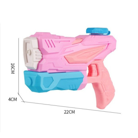 Pistol cu Apa pentru Copii, Rezervor, Pentru Piscina/Plaja, Flippy, 6ani+,  3 duze, Roz, 300ML