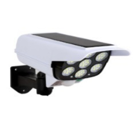 Camera de supraveghere falsa, incarcare solara, 77 LED-uri, senzor de miscare, Flippy