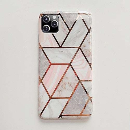 Husa protectie pentru Huawei P Smart Z Soft IMD TPU Marble Geometric Alb