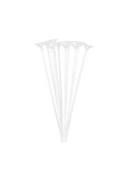 Set 10 Bete cu Rozete pentru Baloane, Flippy, Suporturi de plastic, Usor de instalat, Reutilizabil, Pentru aniversare, Nunta, Ziua de Nastere, Decor, 40 cm, Transparente