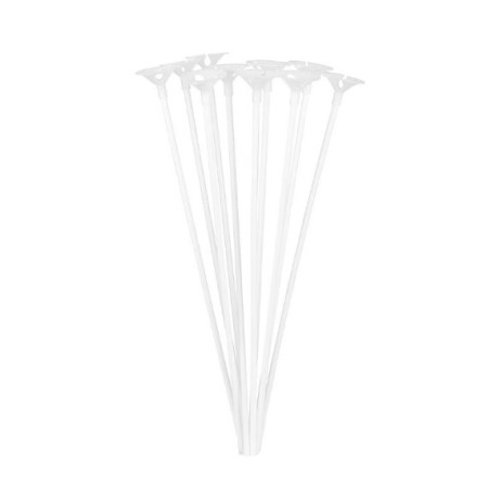 Set 10 Bete cu Rozete pentru Baloane, Flippy, Suporturi de plastic, Usor de instalat, Reutilizabil, Pentru aniversare, Nunta, Ziua de Nastere, Decor, 40 cm, Transparente