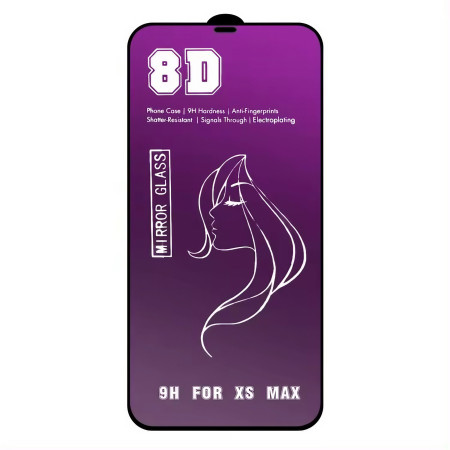 Folie de Protectie, Flippy, pentru iPhone 15, Tempered Glass Mirror 8D, Efect Oglinda, HD, Violet