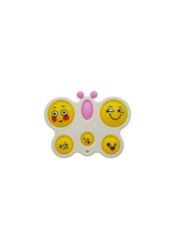 Jucarie Antistres Flippy - Fidget Toy, Simple Dimple, Fluture, Alb