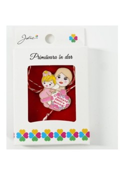 Martisor Brosa Mica in Cutie, Dimensiune Brosa 2.5-3 cm, Material Metal, Model 