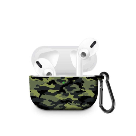 Husa AirPods Pro cu Inel Prindere Camuflaj