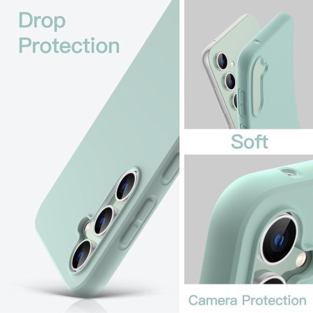 Husa de Protectie Matte TPU, Flippy, pentru Xiaomi Redmi 13C, Protectie Camera, Antisoc, Antizgariere, Antialunecare, Acoperire Completa, Verde