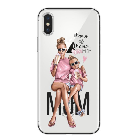 Husa protectie Flippy compatibila cu Apple iPhone 13 Pro Glass print Mama of Drama Multicolor