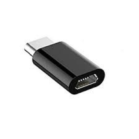 Adaptor micro USB (mama) to Type-C(tata) cu Agatatoare Breloc inclusa, Negru