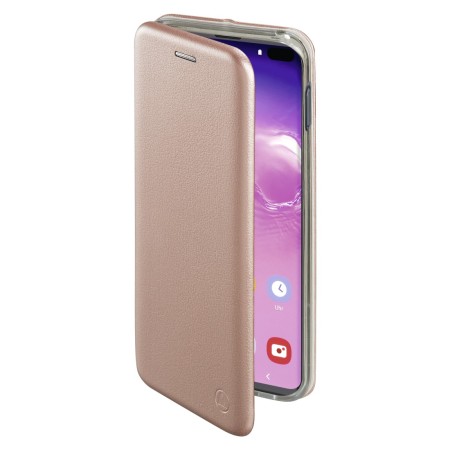 Husa de protectie Flippy compatibila cu Apple iPhone 11 Pro Magnet Book Case Roz-Auriu