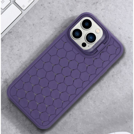 Husa de Protectie TPU, Flippy, pentru Samsung Galaxy S24 Ultra, 3D Cube, cu Inel, Protectie Camera, Antisoc, Antizgariere, Antialunecare, Acoperire Completa, Mov