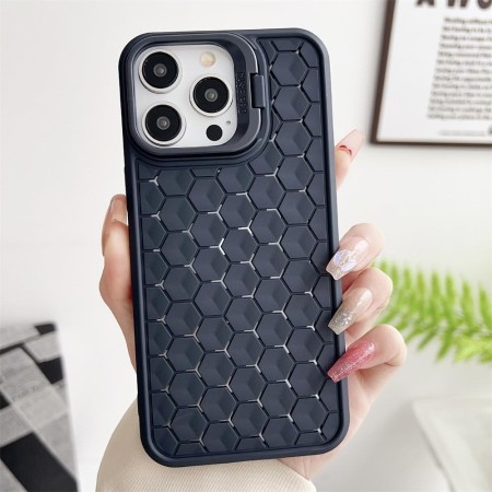 Husa de Protectie TPU, Flippy, pentru Apple iPhone 15 Pro Max, 3D Cube, cu Inel, Protectie Camera, Antisoc, Antizgariere, Antialunecare, Acoperire Completa, Albastru