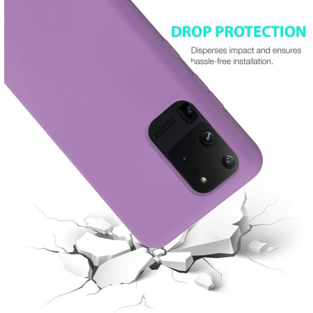 Husa protectie Flippy compatibila cu Samsung S20 Ultra Liquid Silicone Case Mov