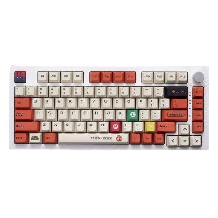 Kit Taste Super Mario, Flippy, PBT Keycaps, Compatibil cu 99% dintre Tastaturile Mecanice, 124 Taste, Multicolor