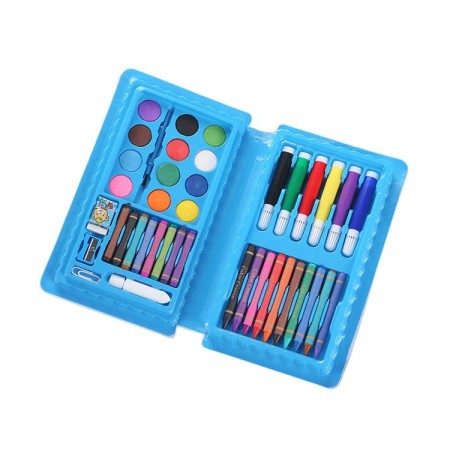 Set 42 Piese de Pictura si Desen, Flippy, Tip Penar, Model Elefant, 24.3 x 13 x 3 cm, Albastru